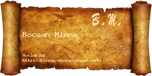 Bocsan Minna névjegykártya